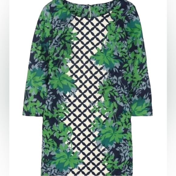 BODEN Floral Lattice Eliza Silk Blend Dress - Picture 5 of 7